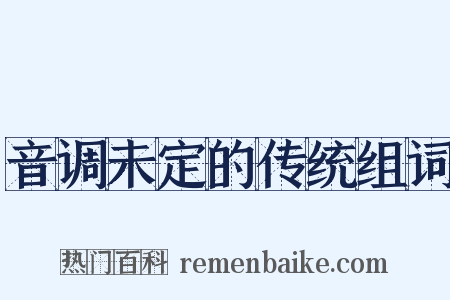 音调未定的传统组词是什么意思的图片
